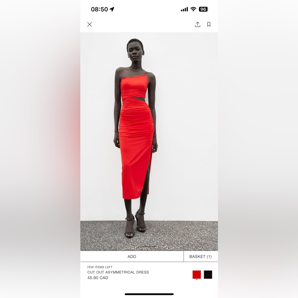 Zara red dress